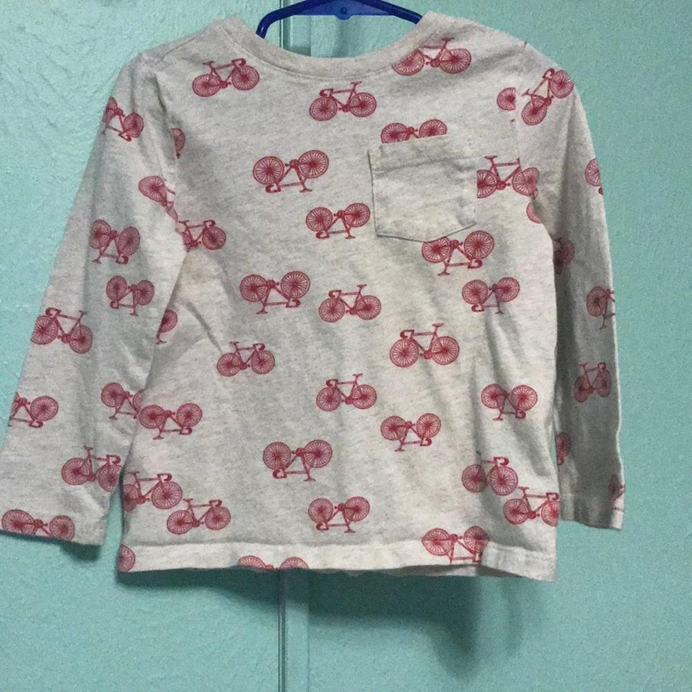 Boys red bicycle shirt